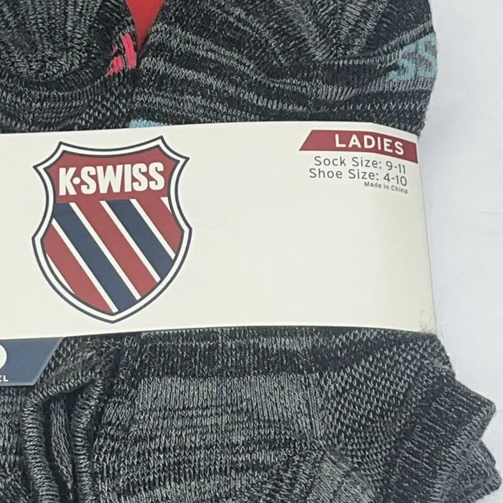 Women’s K Swiss No Show socks flow cool Cushioned Socks 6 pair Shoe‎ Size 4-10